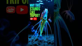 "Why This Fish Stands Like a Tripod?" #TripodFish #DeepSeaCreatures #MarineBiology