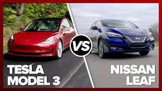 Tesla model 3 vs. nissan leaf: can the little leaf shake elon musk
fanatics?