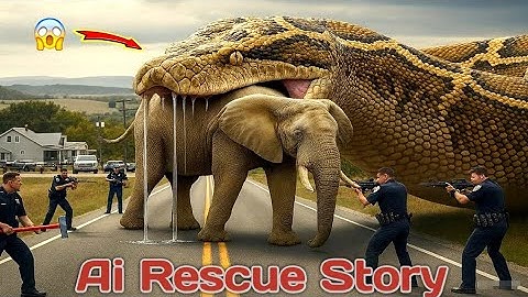 Brave Rescue Team Battles Giant Python To Save Helpless Elephant | Rescue Story