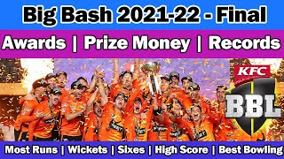 ๐Big Bash Final 2021-22๐Awards ๐ Prize Money๐Records Perth Scorchers vs Sydney Sixers BBL 2022 Final