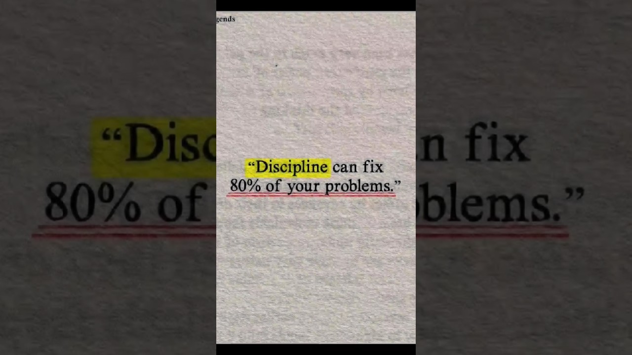 What are 5 keys to Success? Rules of discipline?