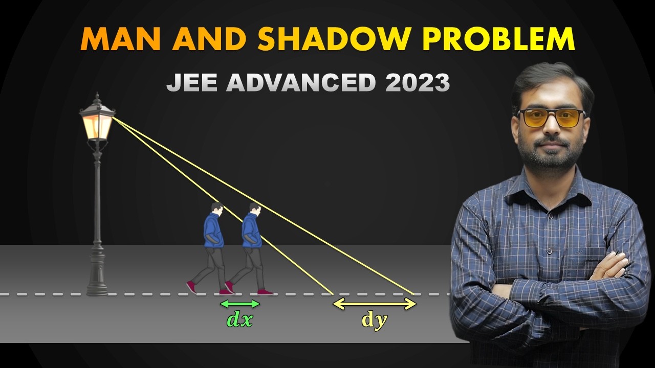 Man and Shadow Problem - JEE Advanced 2023 Problem Solved in 2 Ways ...