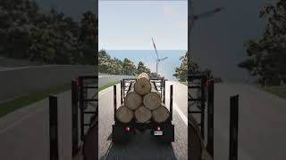 "Village to City Timber Truck Journey Ends in a Massive Fatal Crash – BeamNG Drive screenshot 5