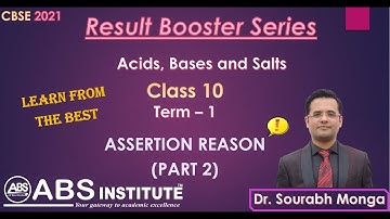 Acids Bases and Salts Class 10 |  Assertion Reason (Part 2) Class 10 | Term 1 Class 10