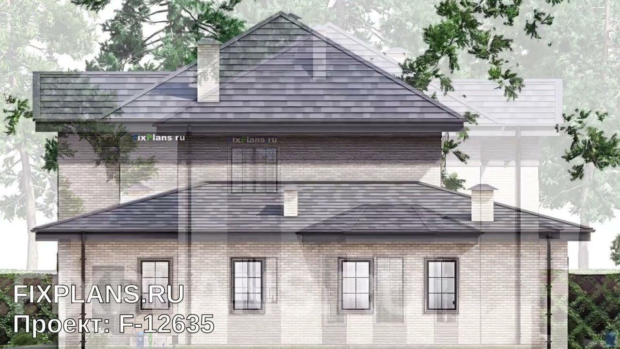 Проект двухэтажного дома F-12635