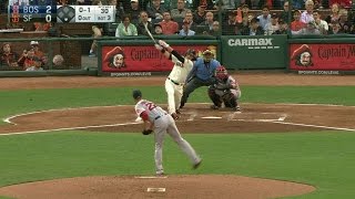 BOS@SF: Parker lifts homer over the right-field wall