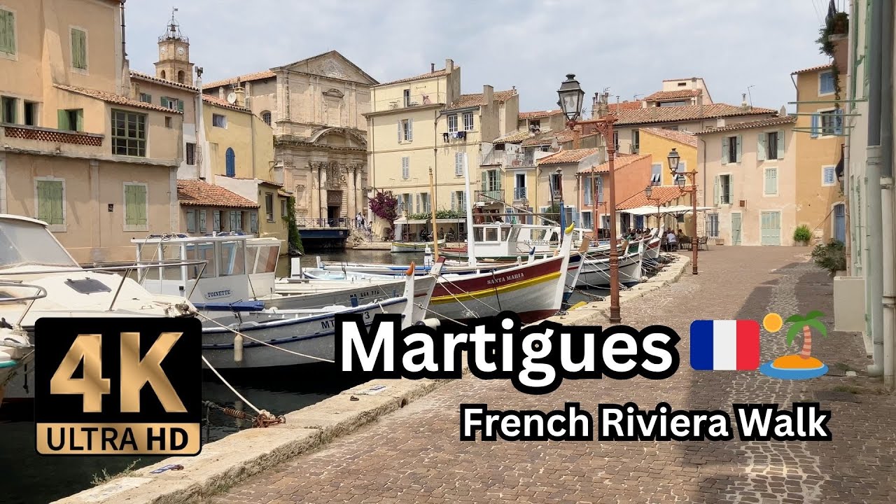 Walking Martigues Island City in South France 🇫🇷🌿 | Venise Provençale ASMR 4K