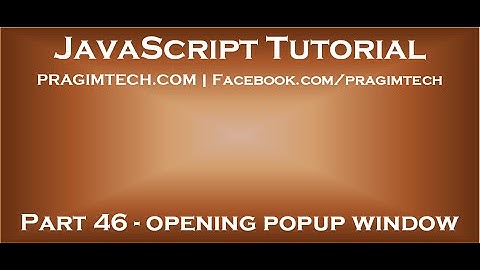 JavaScript popup window