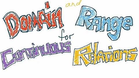 Domain & Range for Continuous Relations