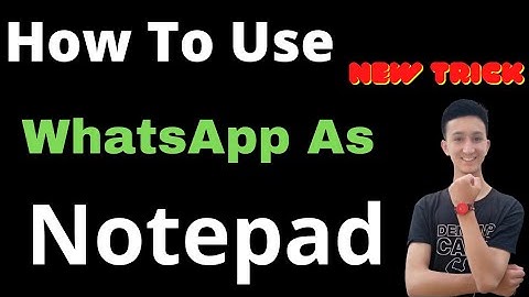 How to use Whatsapp as Notepad || New 2021 Trick| Malik Muna Academy