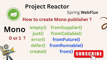 What is Mono | how to create publisher from mono fromFuture | mono fromRunnable | mono from.