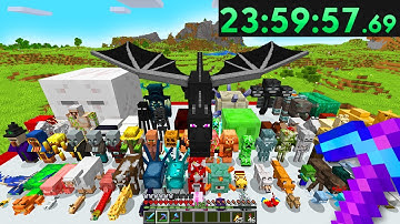 I Collected EVERY MOB in 24 HOURS! (Minecraft Hardcore)