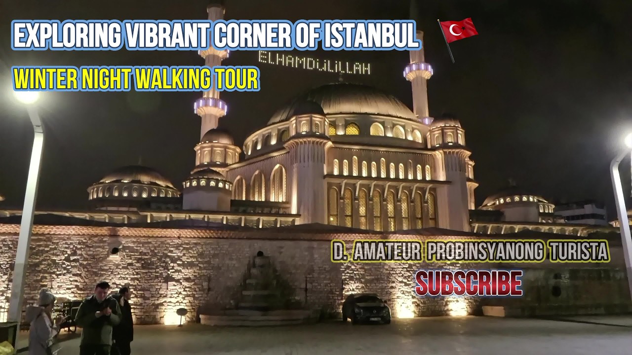 Exploring Vibrant Corner of 🇹🇷 Istanbul I Winter Night Walking Tour 