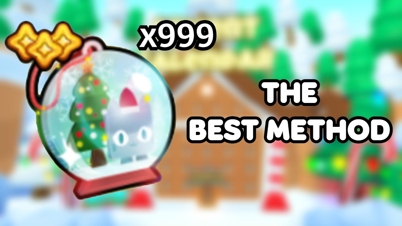 Лучший способ получить снежные шары-украшения в Pet Simulator 99!