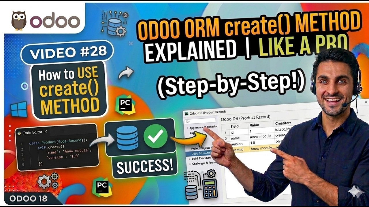28. Odoo ORM Tutorial: Create() Method Explained | Create Records in ...