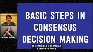 Dean Spade: Basic Steps in Consensus Decision Making