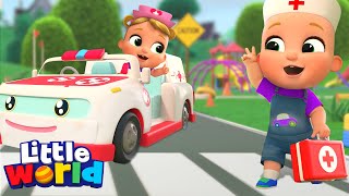Wheels On The Ambulance |  Little World Kids Songs \& Nursery Rhymes