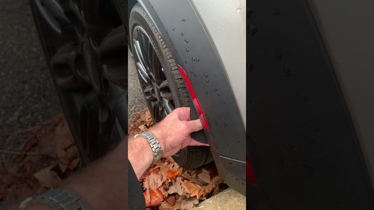 9 second MINI mud flap removal, rear. 