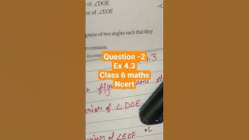 Question 2. Ex 4.3.  Ch 4 basic geometrical ideas. #class6 maths ncert / cbse