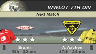 FIFA 07 | WWL 07 7th Division Week 20 Match 11 - Brann vs A. Aachen [AI vs AI]