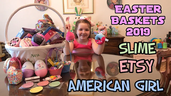 Unboxing Easter Baskets filled with American Girl Dolls and Etsy Slime