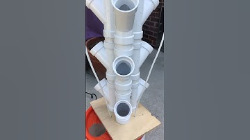 Vertical hydroponic grow tower using 2 inch PVC wye and 5-Gal bucket