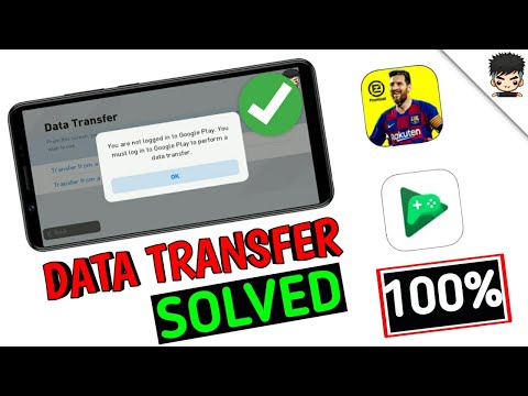 How to solve not logged in to google play games pes 2021 mobile (data transfer problem solving)
