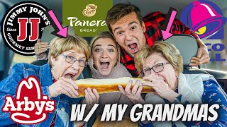 Letting The Person In Front of Me Decide What I Eat for 24 Hours Challenge W/ MY GRANDMAS!!!