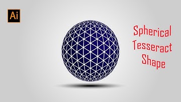 How to create Spherical Tesseract Shape in Illustrator Tutorials  @ShuvoCreators