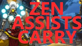 Carrrying with Assists on Zen in Overwatch 2