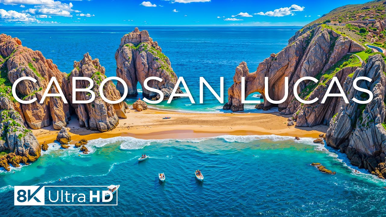 Кабо-Сан-Лукас 8K — мексиканский прибрежный рай с золотыми пляжами и кристально чистой водой