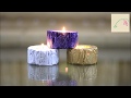 DIY Cement Candle holder with wood texture