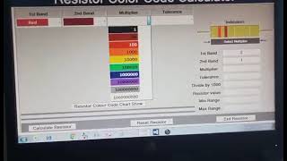 Resistore Color Code Calculator in Visual studio screenshot 5