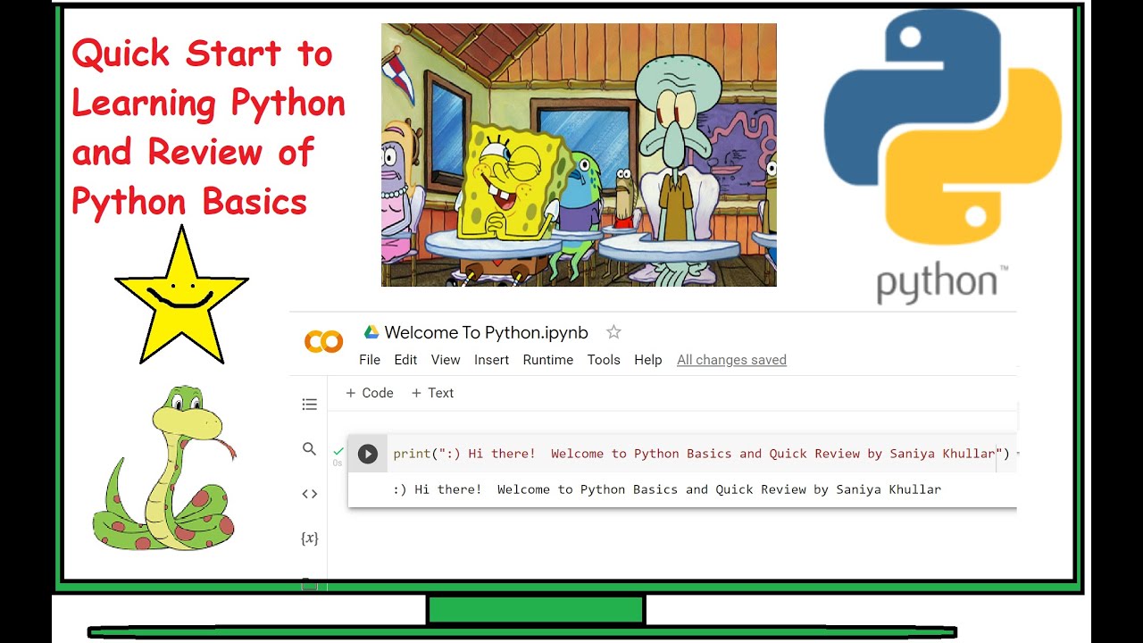 Quick Start to Learning Python and Review of Python Basics - YouTube