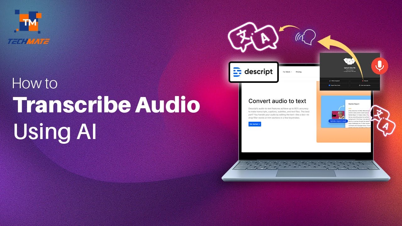 How to Transcribe Audio Using AI for Free! | Tech Mate - YouTube