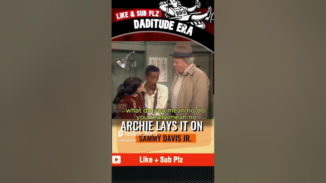 Archie Bunker & Sammy Davis Jr’s 2nd Kiss. Hilarious. #allinthefamily #archiebunkersplace #ratpack