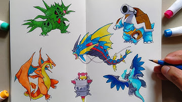 How to Draw Pokemon MEGA Evolutions
