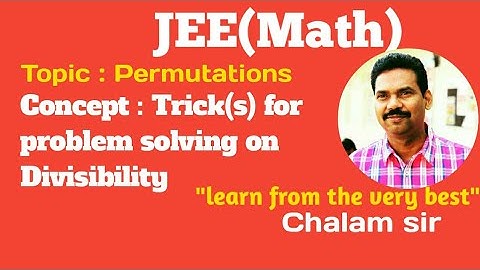 Topic: Permutations ( Divisibility Tricks) #MathChalam