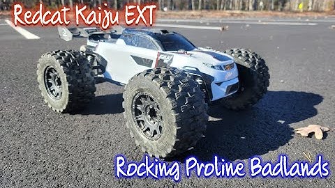 Redcat Kaiju EXT Speed Run on Belted Proline Badlands