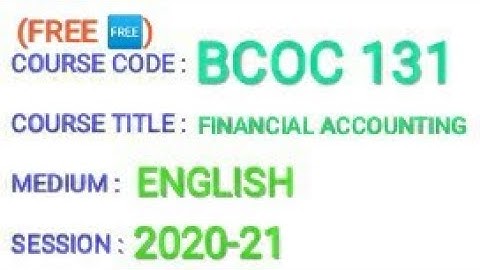 IGNOU BCOC-131 English Solved Assignment 2020-2021 [FREE] || BCOMG || BCOC-131 || IGNOU All Solved |