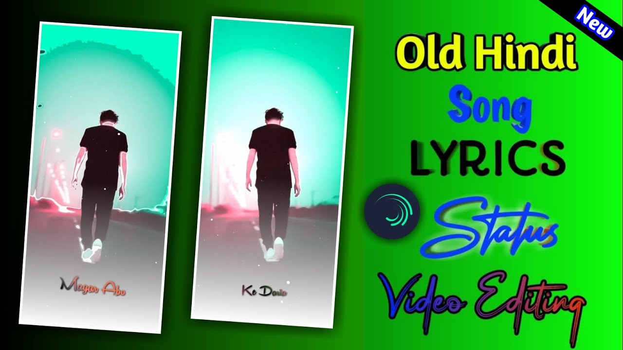 90s Hindi Song Lyrics Status Video Editing Alight Motion Alight