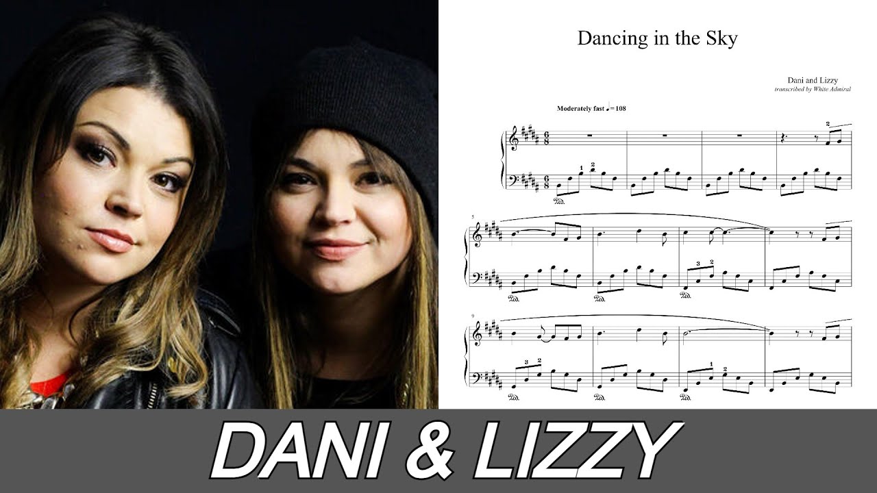 dani and lizzy dancing in the sky easy piano sheet music