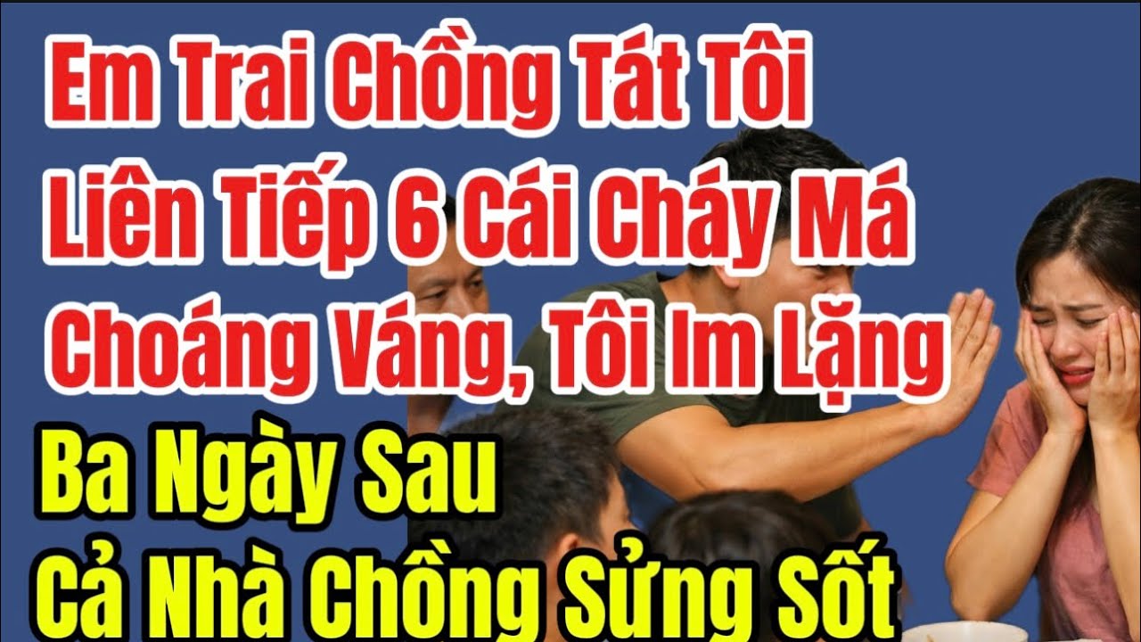 Em Trai Chồng Tát Tôi Sáu Cái, Choáng Váng, Tôi Không Lên Tiếng. Ba Ngày Sau, Cả Nhà Chồng Sửng Sốt
