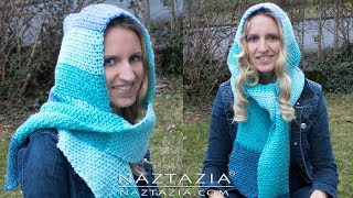 HOW to CROCHET SCARF with HOOD Called 