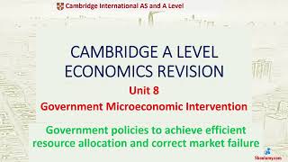 CAIE A Level Economics Government Policies for Efficient Allocation | A Level Economics
