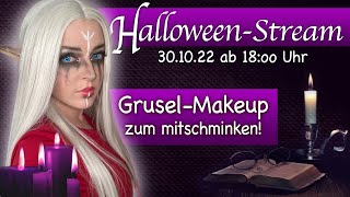 HALLOWEEN 🎃 mit Stella⭐Vampir-Makeup zum MITSCHMINKEN! + Gruselige Games | Cosplay | Stream screenshot 5