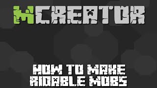 Mcreator Rideable Eny Tutorial 1.9.1