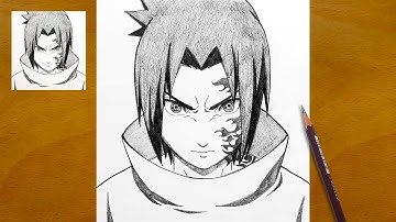How to Draw Sasuke Uchiha Step by Step || Naruto Anime Drawing || Sketching Sasuke