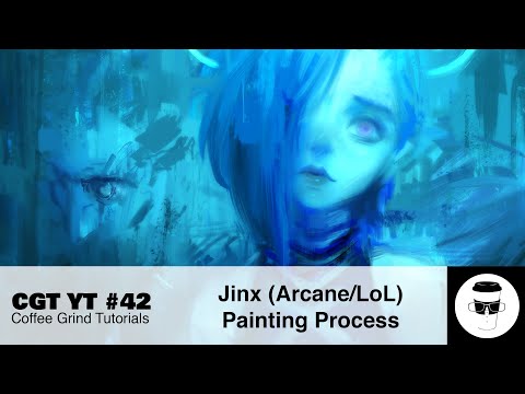 Arcane - Jinx Speed Painting + "Is being an Artist Romanticized?" (CGT YT #42)