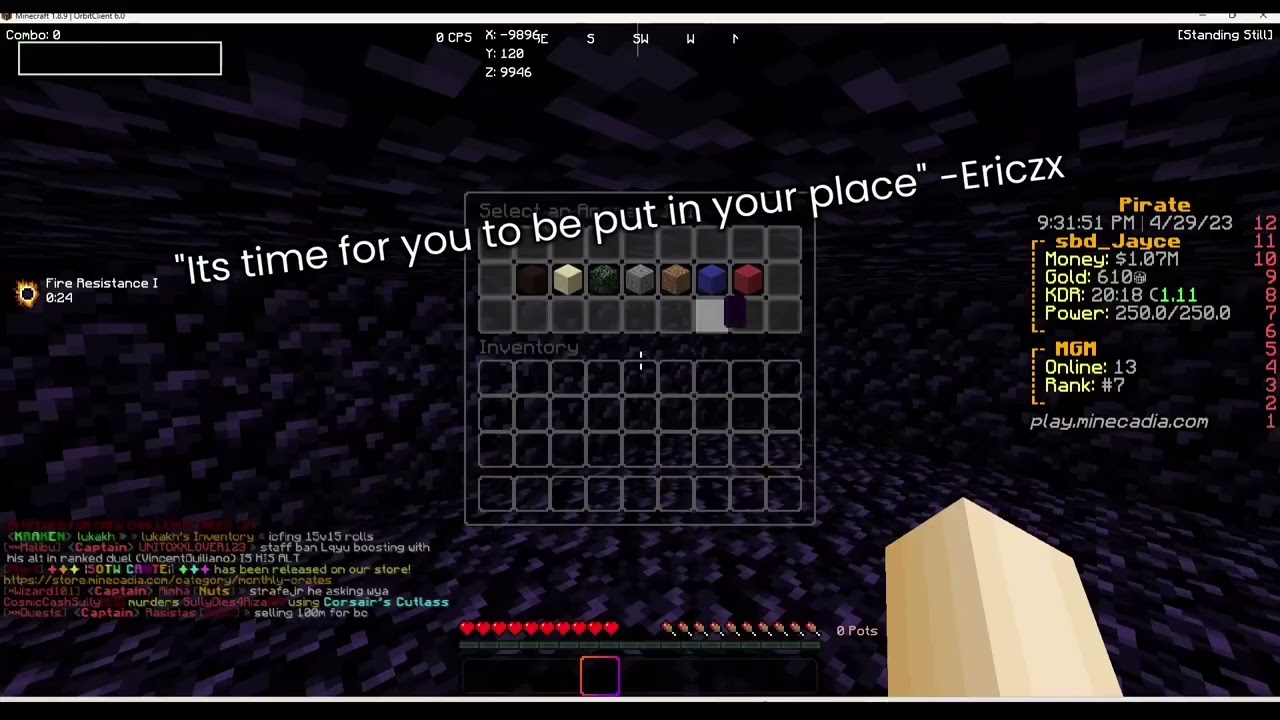 Sotw kills    || Minecadia ||  Factions || (short montage )